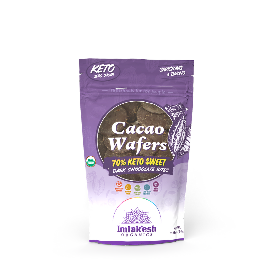 Organic Cacao Wafers, Keto Sweet — Imlak'esh Organics